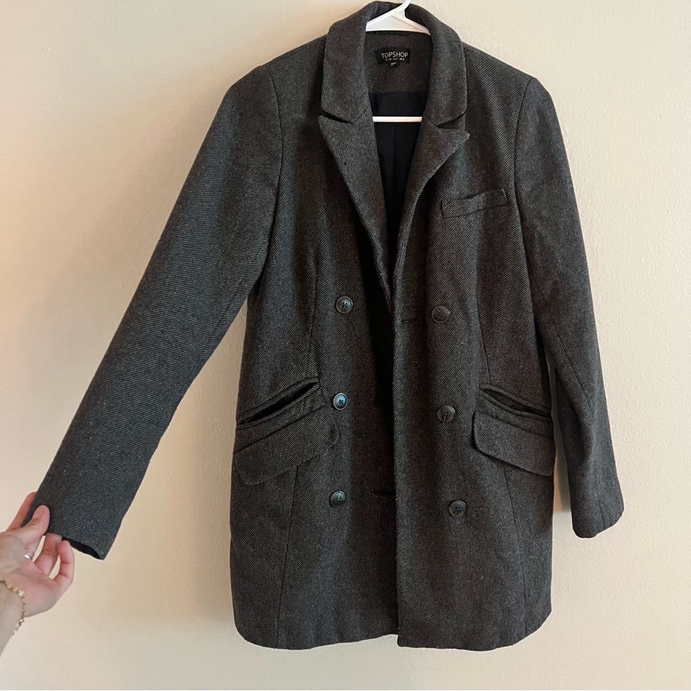 Topshop Wool-Blend Dad Coat